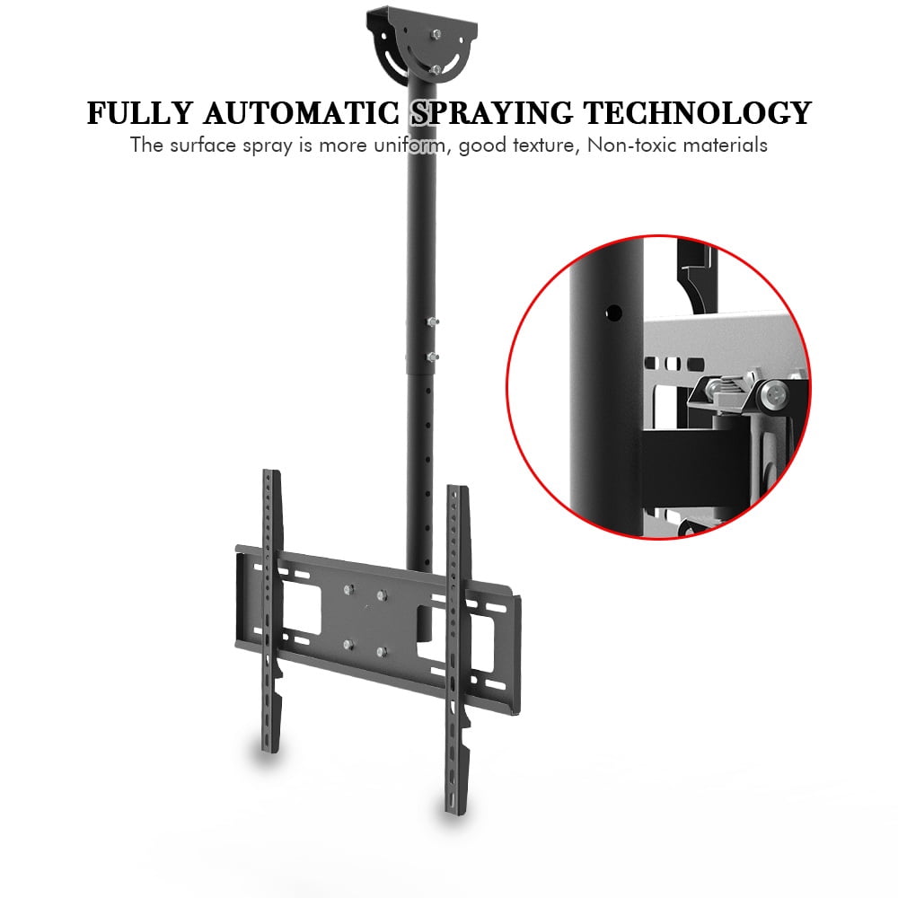 Ceiling Mount TV Wall Bracket Roof Rack Pole Retractable For 32"-70" Flat Screen