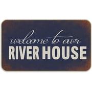Housewarming New Home Gift Welcome to Our River House Decorative Family Welcome River House Porch Vintage Rust Door Match Home Porch Decor Doormat River House Porch Entrance Rug 16x24 Inch