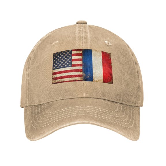 Washed Baseball Cap United-States Russian Flag Retro Adjustable Dad Hat Gift for Men Women Natural