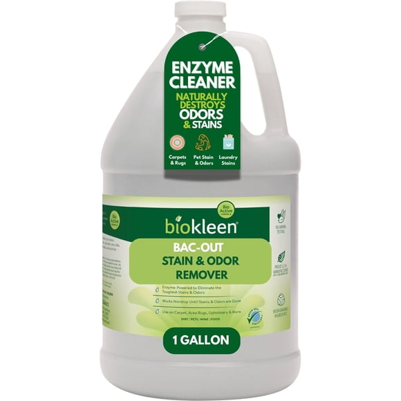 Biokleen Bac-Out Enzyme Cleaner and Stain & Odor Remover for Pet Stains, Laundry, Diapers, Wine, Carpets, & More, Eco-Friendly, Non-Toxic, Lime Scent