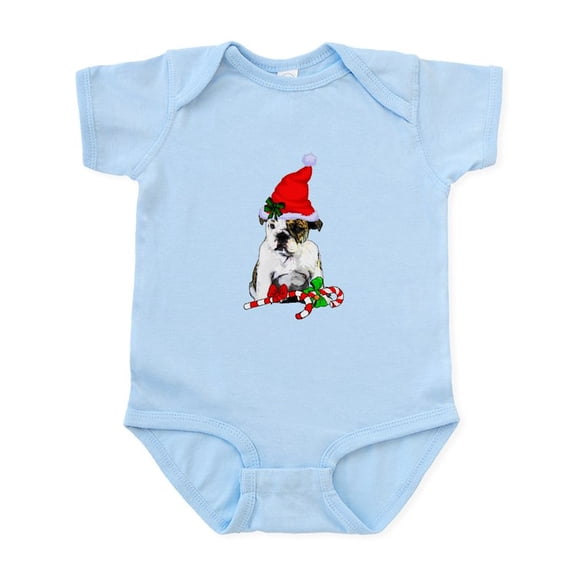 CafePress - English Bulldog Christmas Body Suit - Baby Light Bodysuit, Size Newborn - 24 Months