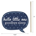 thumbnail image 5 of Big Dot of Happiness Funny Blue and Silver - Hello Little One - Boy Baby Shower Photo Booth Props Kit - 10 Piece, 5 of 5