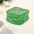 thumbnail image 3 of Unique Bargains 1 Pc Square Bean Eye Makeup Bag for Travel Vacation Green Nylon Mesh, 3 of 5