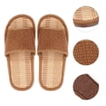 thumbnail image 3 of 1 par ratán zapatillas tejidas de verano verano sandalias frías pareja zapatillas de hogar albaricoque, 3 of 5