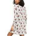thumbnail image 2 of joogoo Christmas Penguins Women's Long Sleeve Nightgown Sleepwear L, 2 of 8
