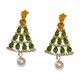 thumbnail image 3 of Pendientes de diamantes de imitación perfecl Joyas creativas colgantes de árbol de Navidad 1,2 cm x 6 cm, 3 of 9