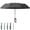 black, variant on Creative Ring Buckle Windproof Reinforced Umbrella, Automatic Folding Portable for Rain, Hang on Bags or Luggage
