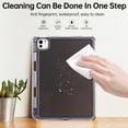 thumbnail image 2 of Dteck for iPad Air 13 Inch Case (M3/M2-2025/2024), iPad Pro 13 (2024) Case, iPad Pro 12.9 Inch Case (2022-2018),Hybrid Shockproof Translucent Protective Cover with Built-in Pencil Holder,Black, 2 of 6