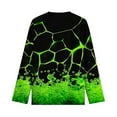 thumbnail image 4 of Gelikeya Long Sleeve Shirts for Kids Loose Fit Crew Neck Pullover Tops for Boys Girls Cute Novelty Fashion 3D Graphic Tee #05 Green 4-5 Years, 4 of 4
