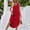 Red, variant on FRSASU Dress for Women Summer Casual Sleeveless Midi Pleated Tank V-Neck A Line Swing T-shirt Dress Red