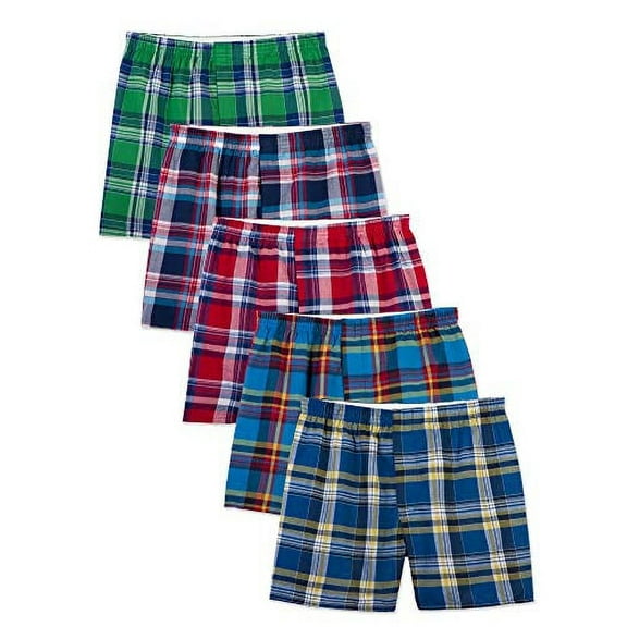 Fruit of the Loom Men's Tartan Boxer, Assorted Tartan, X-Large(Pack of 5)
