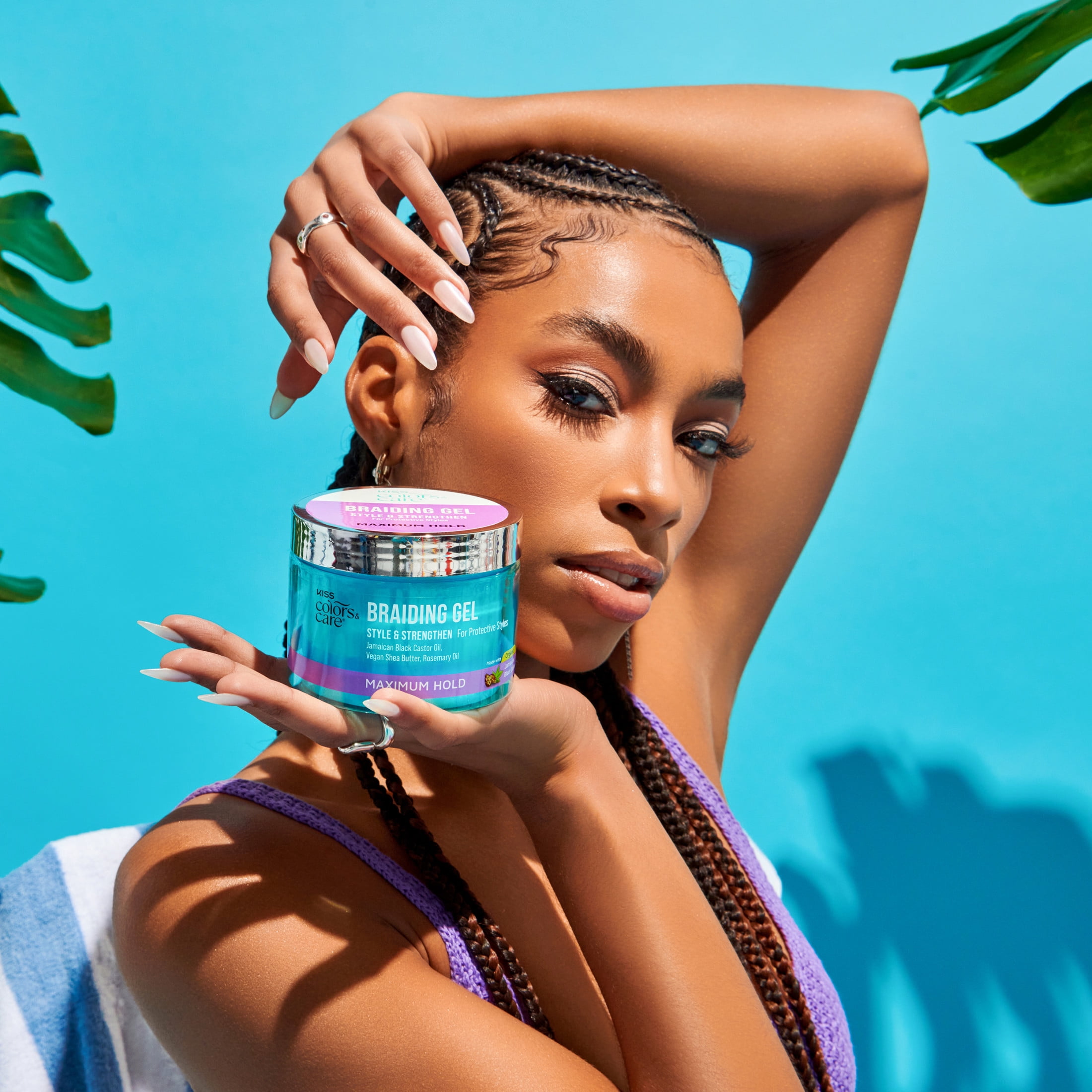 KISS Colors & Care, Braiding Hair Gel, 6 oz, Level 7 Hold