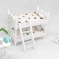 thumbnail image 3 of SPRING PARK Dollhouse Bed Realistic Smallest Details Wooden Miniature Size Dollhouse Accessory for Birthday, 3 of 7