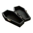 thumbnail image 2 of Creative Hobbies 6" Black Painted Wood Coffins - Fillable Mini Casket for Halloween Parties, Goth Décor, Small Pet Burials, Trinket Storage | 2 Pack, 2 of 4