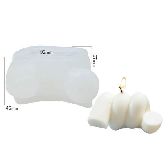 Dollar2million Candle Mold 3D Art, Coil Craft Clear Silicone