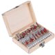 thumbnail image 1 of Juego de brocas de carburo de tungsteno LIUXGMXG 1/4' 15 piezas estuche de madera Rojo, 1 of 5