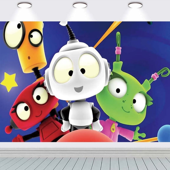 Rob the Robot school Background Wall Decor Taspestry Poster Banner Backdrop Party Supplies