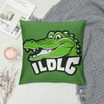 thumbnail image 2 of l I Snap Love Alligator Throw Pillow, Multicolor, 2 of 5