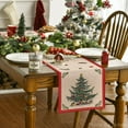 thumbnail image 2 of mubwai Xmas Tree Gift 210 GSM Christmas Table Runner, Red Seasonal Winter Kitchen Dining Table Decoration for Home Party Decor 13x72 Inch, 2 of 7