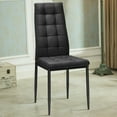 thumbnail image 5 of Gymax Set of 4 Kitchen Dining Side Chairs Fabric Cushion with Metal Frame High Back, 5 of 10