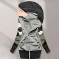 thumbnail image 2 of Moda mujer Casual impreso manga larga con capucha prendas de vestir Patchwork suelta camiseta otoño blusa Tops Pompotops qwe16146, 2 of 6