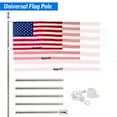 thumbnail image 5 of DIIG 6FT Flag Pole Kit,Stainless Steel American US Flagpole for Outdoor Garden Yard House Silver(Without Bracket), 5 of 8