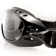 Bobster Night Hawk Unisex-Adult Street Motorcycle Goggles - Gloss Black/Smoke/One Size