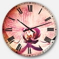 thumbnail image 1 of DesignArt Belle Horloge Murale Fleurs d'Orchidée Roses Grande, 1 of 2