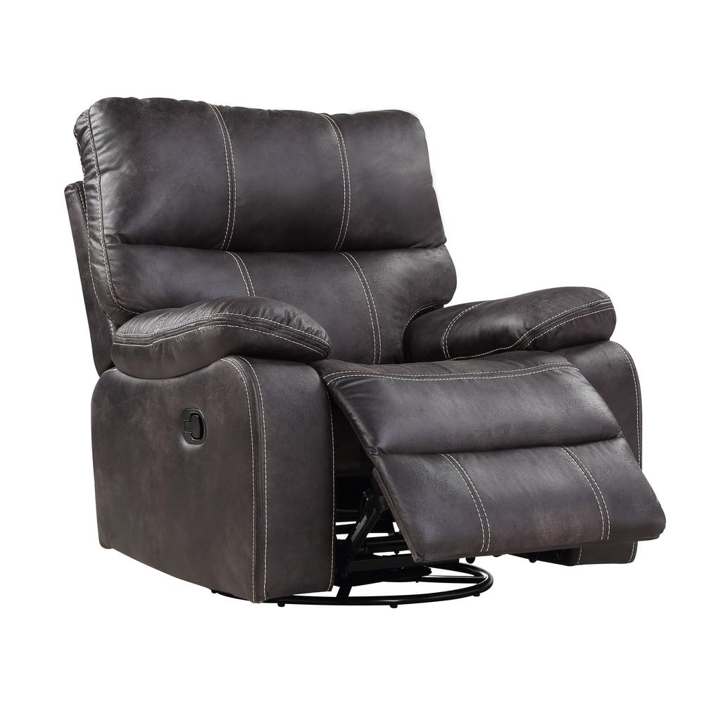 Wallace & Bay Hooper Swivel Gliding Recliner, Dark Graphite