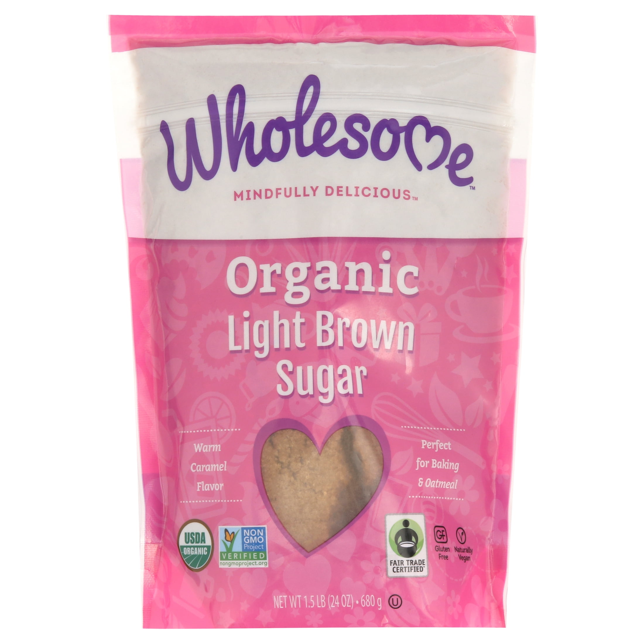 Wholesome Live Sweetly Organic Light Brown Sugar, Evaporated Cane