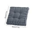 thumbnail image 4 of FEOLGEHLY Thick Tufted Corduroy Square Seat Cushion, Soft Washable Anti Deformation Chair Floor Pad for Home Dining Office Gaming Picnic(17.75x17.75x3.94in, Blue), 4 of 6