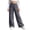 Grey, variant on Girls Cotton Linen Capri Pants Summer Drawstring Wide Leg Pants with Pockets Holiday Boho Beach Palazzo Pants for Kid Boys