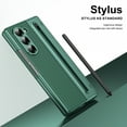 thumbnail image 5 of for Samsung Galaxy Z Fold 5 Case: Support All Magsafe Accessories | Fold 5 New Slim S Pen  Holder & Free Stylus | Hinge Protection, PU Leather Back, Tempered Glass Screen Protector - Green, 5 of 12