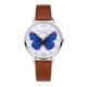 thumbnail image 2 of Reloj de mariposa de cuero con pulsera de mujer de marca de lujo Lvpai (marrón) Tmvgtek Para estrenar, 2 of 7
