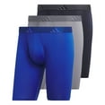 thumbnail image 4 of Men's adidas 3-pack Microfiber Long Boxer Briefs Color: Black Onix Gray Black Size: XXL, 4 of 4