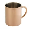 thumbnail image 1 of Tasse à café, BuyWeek 400mL 304 en acier inoxydable double couche anti-brûlure café tasse de bière(Or rose), 1 of 9