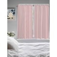 thumbnail image 3 of Bedroom Curtains 63 Inches length, Red Striped Window Treatment Curtain Drapes, Red White Stripes Farmhouse Rod Pocket Curtain Panels for Living Room Kitchen, 42"x63", 2 Panels, 3 of 7