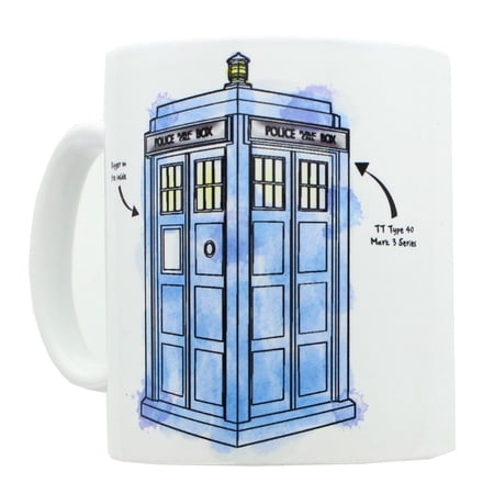 Doctor Who Watercolor TARDIS Mug