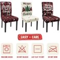 thumbnail image 6 of Christmas Chair Covers Set of 4 Xmas Tree Snowflakes Buffalo Plaid Stretch Parsons Chair Slipcovers for Winter Christmas Dining Room Decor Chair Seat Protectors(Christmas Red,4PCS), 6 of 6