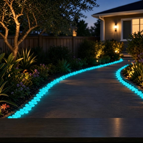 Cheapark 200 Pieces Luminous Stone For Garden Landscape Decor Gift