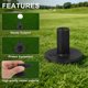thumbnail image 3 of Tees de Golf de Goma, Tees de Simulador de Golf de Altura Ajustable para Mats 2Pcs 1 1/2" en Forma de Cruz y 3Pcs 2 3/4" Huecos & Negros - Apto para (Mats de Golf/Driving Range/Simuladores de Golf), 3 of 6