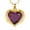 Gold/Purple, variant on Simple Stone Heart Urn Pendant Cremation Jewelry for Ashes Keepsake Memory Necklace Memorial Jewelry