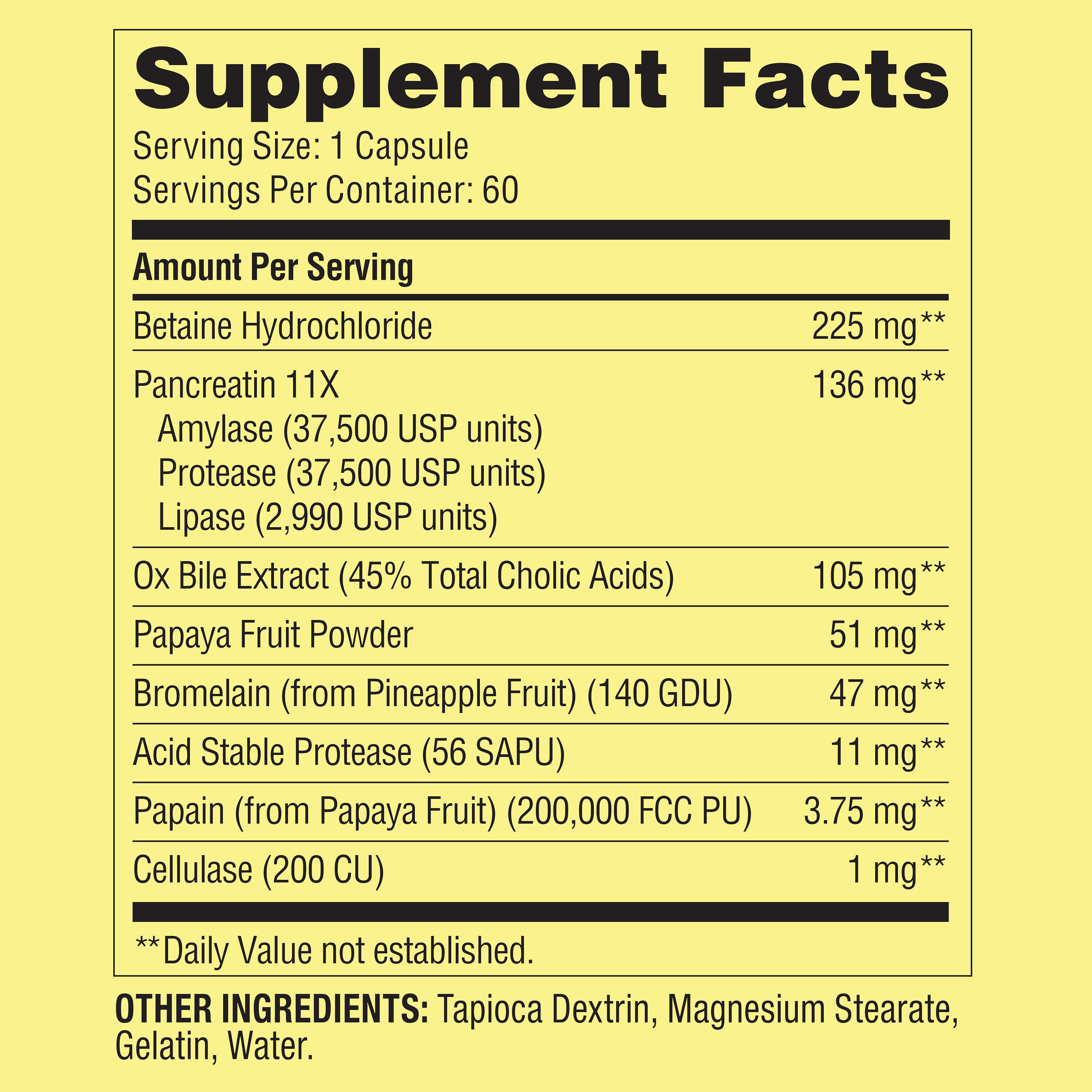 Spring Valley Super Enzyme Complex Dietary Supplement Capsules, 60 Count