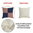 thumbnail image 3 of 4th of July Patriotic Decorative Throw Pillow Covers 18x18, America USA Rustic Red White Blue Stripes Stars Outdoor Pillowcase, American Independence Day Cushion Case Home Decor, 3 of 6