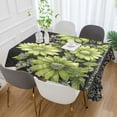 thumbnail image 2 of Yayeee Tablecloths 54" x 72" Rectangle Wrinkle Resistant Party Table Cover, Green Flowers, 2 of 8