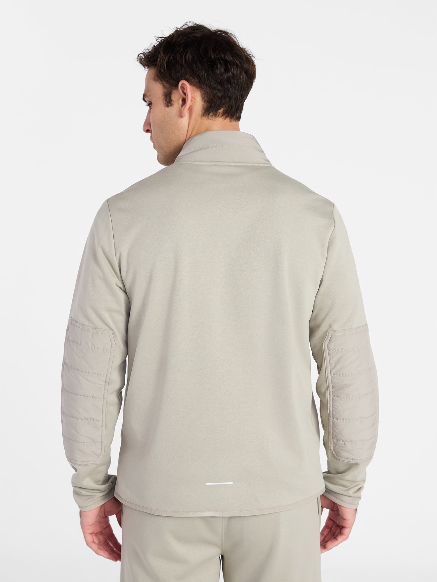 Athletic Works Men's and Big Men's Full Zip Mock Neck Hybrid Jacket, Size S-3XL