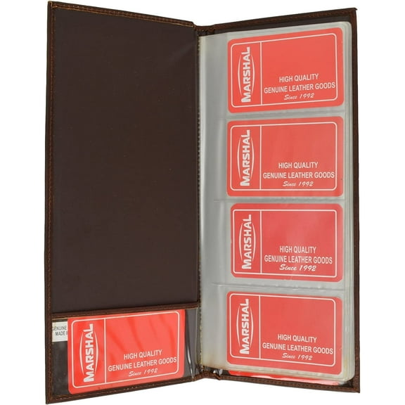 Marshal Genuine Leather Bifold Business Card Name Card Holder