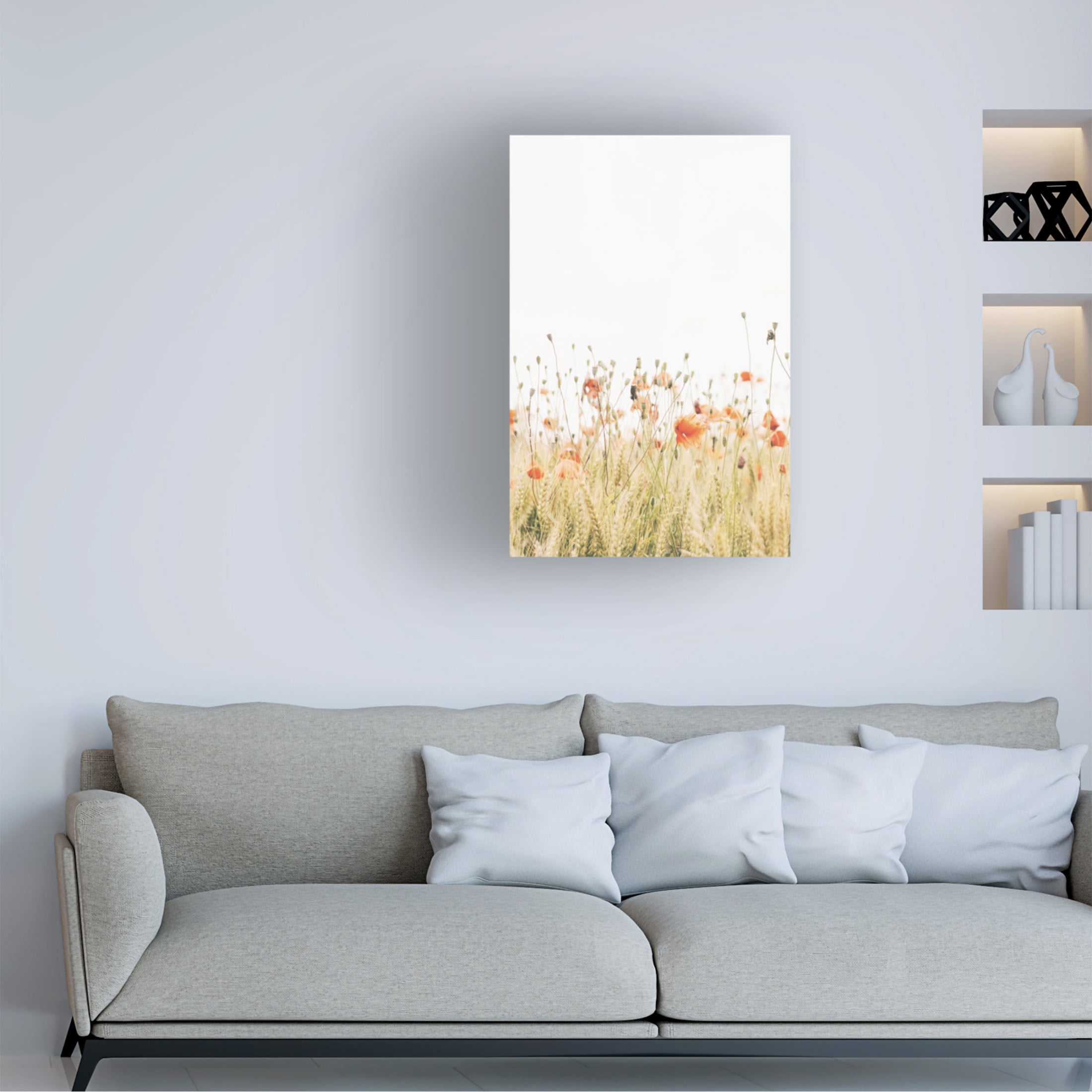 Canvas Wall Art - Krista Broadway 'Poppy 1' Wall Art for Living Room, Bedroom, or Office Décor by Trademark Fine Art - 30 x 47 Inches