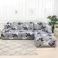 thumbnail image 3 of Sofa Slipcovers, Floral Print Non-Slip Couch Cover (Grey Maple Leaf, 2 Seater Sofa Cover: 145-185cm), 3 of 5