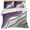 Purple, variant on Purple Grey Ombre Duvet Cover Set,Modern Geometric Abstract Aesthetics Cream Soft Duvet Cover Cal King Bedding Set 4 Pieces,1 Quiltcover and 2 Pillowcases with Zipper,1 Bed Sheet for All Seasons